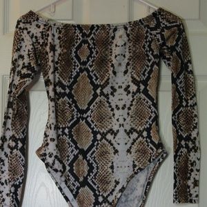 Boohoo Petites Off the Shoulder Bodysuit